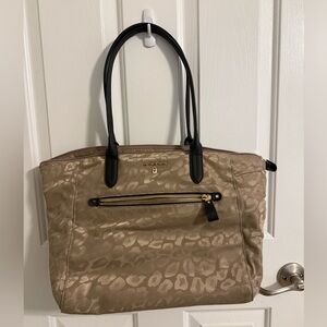 Michael Kors Beige Animal Print Tote
